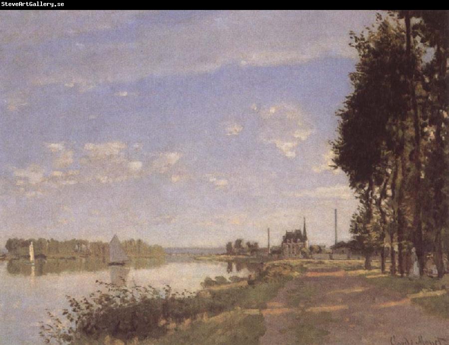 Claude Monet Riverside path at Argenteuil